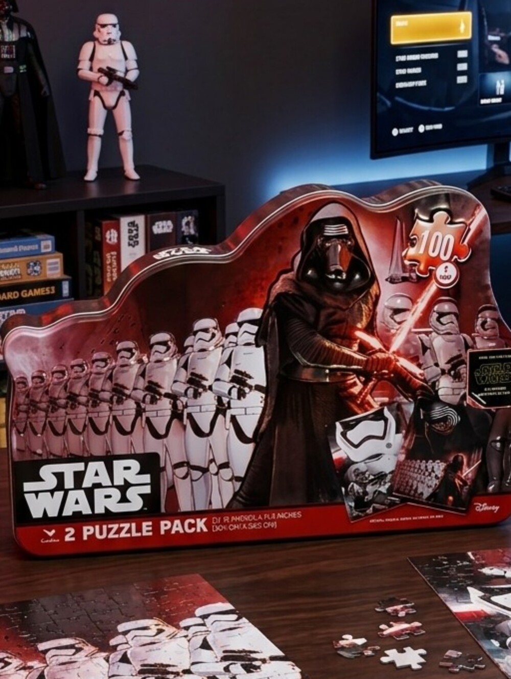 Star Wars Force Awakens Kylo Ren 2 Puzzle Set 100 Piece Collectible Tin
